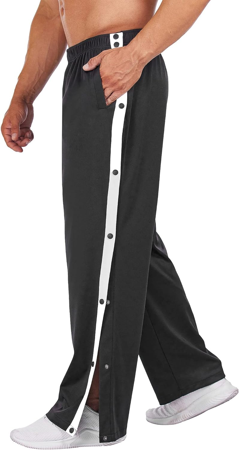 Deyeek Men's Tear Away Basketball Pants for Comfort and Style