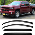 Window Rain Guards for 2014-2019 Silverado/Sierra Crew Cab
