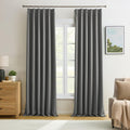 Grey Pinch Pleat Curtains 144 in Length - Privacy & Room Darkening