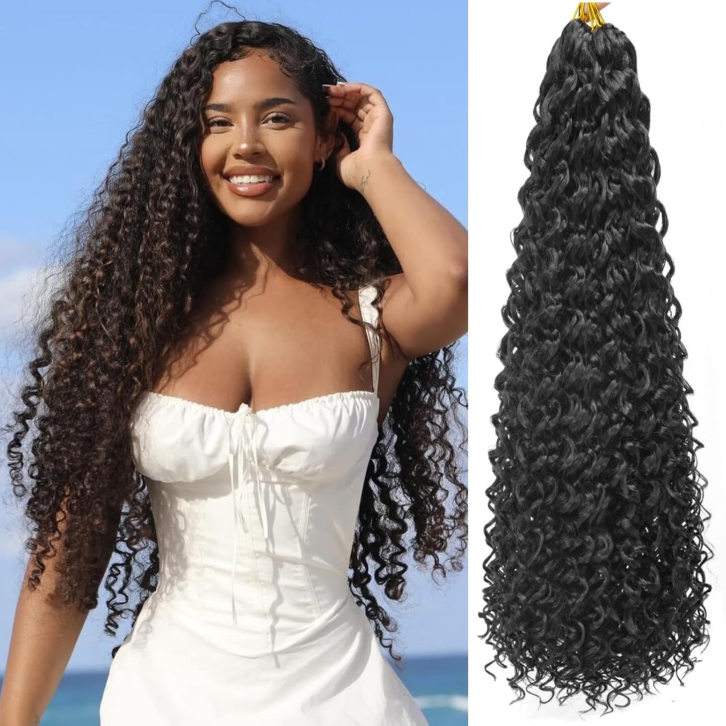 GoGo Curl Crochet Hair 28in Water Wave Extensions for Style