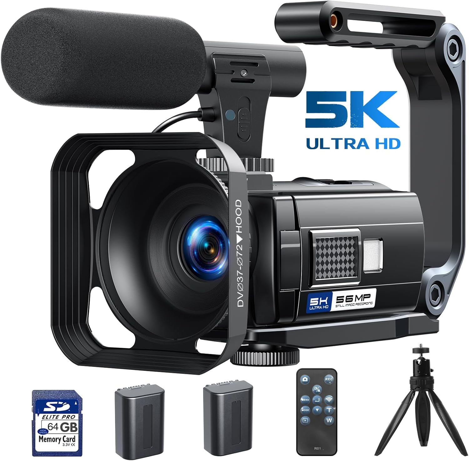 5K 56MP Vlogging Camera with Night Vision and WiFi Features