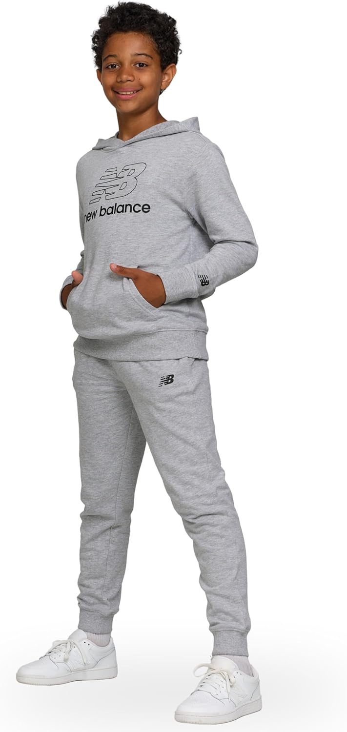 New Balance Boys Athletic Fleece Hoodie & Joggers Set for Active Play
