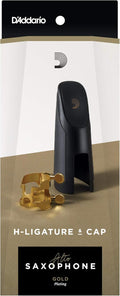 H-Ligature & Cap for Alto Sax, Gold-plated - Warm, Even Response