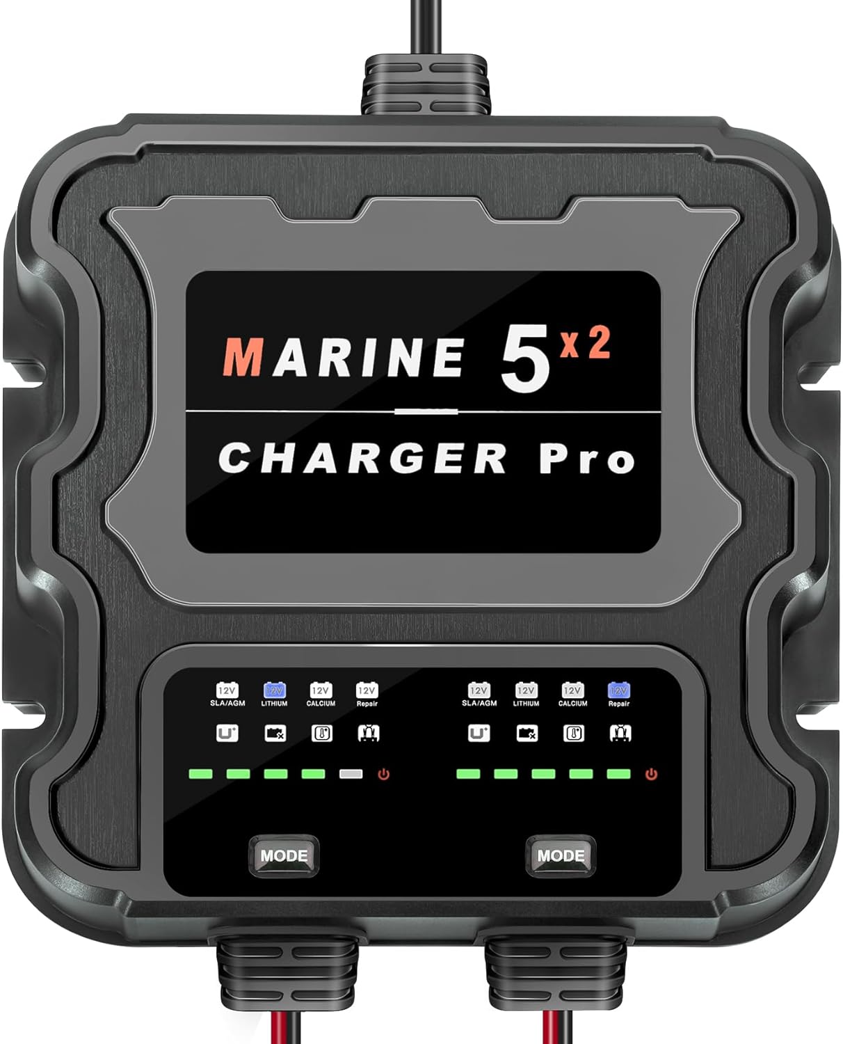 2 Bank Smart Marine Battery Charger for 12V Waterproof Charging