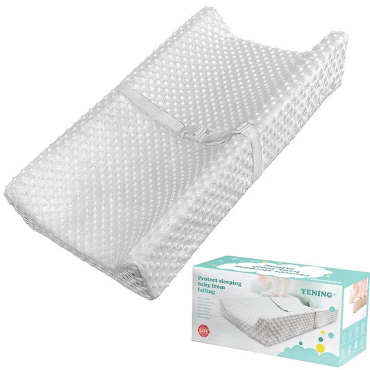 YENING Waterproof Diaper Changing Pad Topper - Comfortable Contoured Design 31x16 Grey