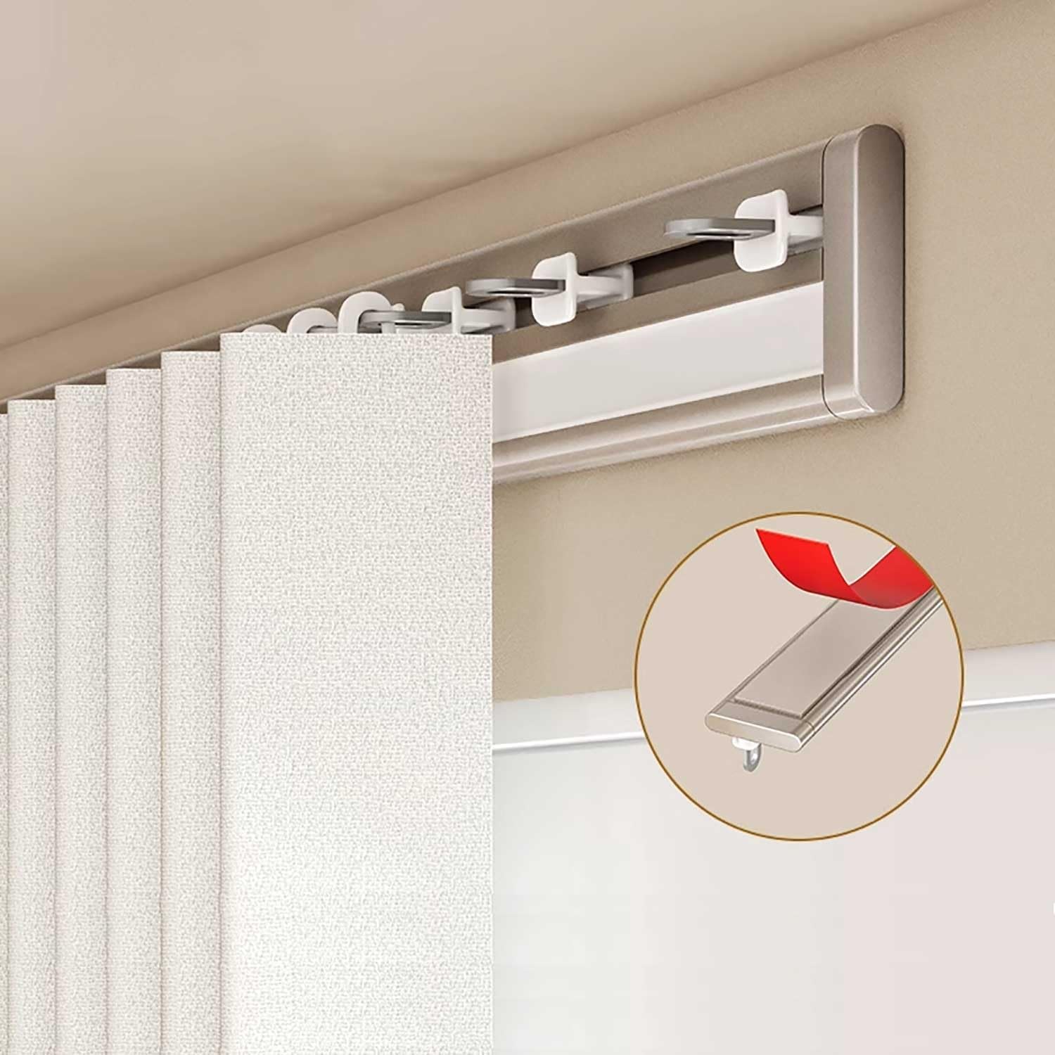 Easy Install Gold Shower Curtain Tracks - Side Mount