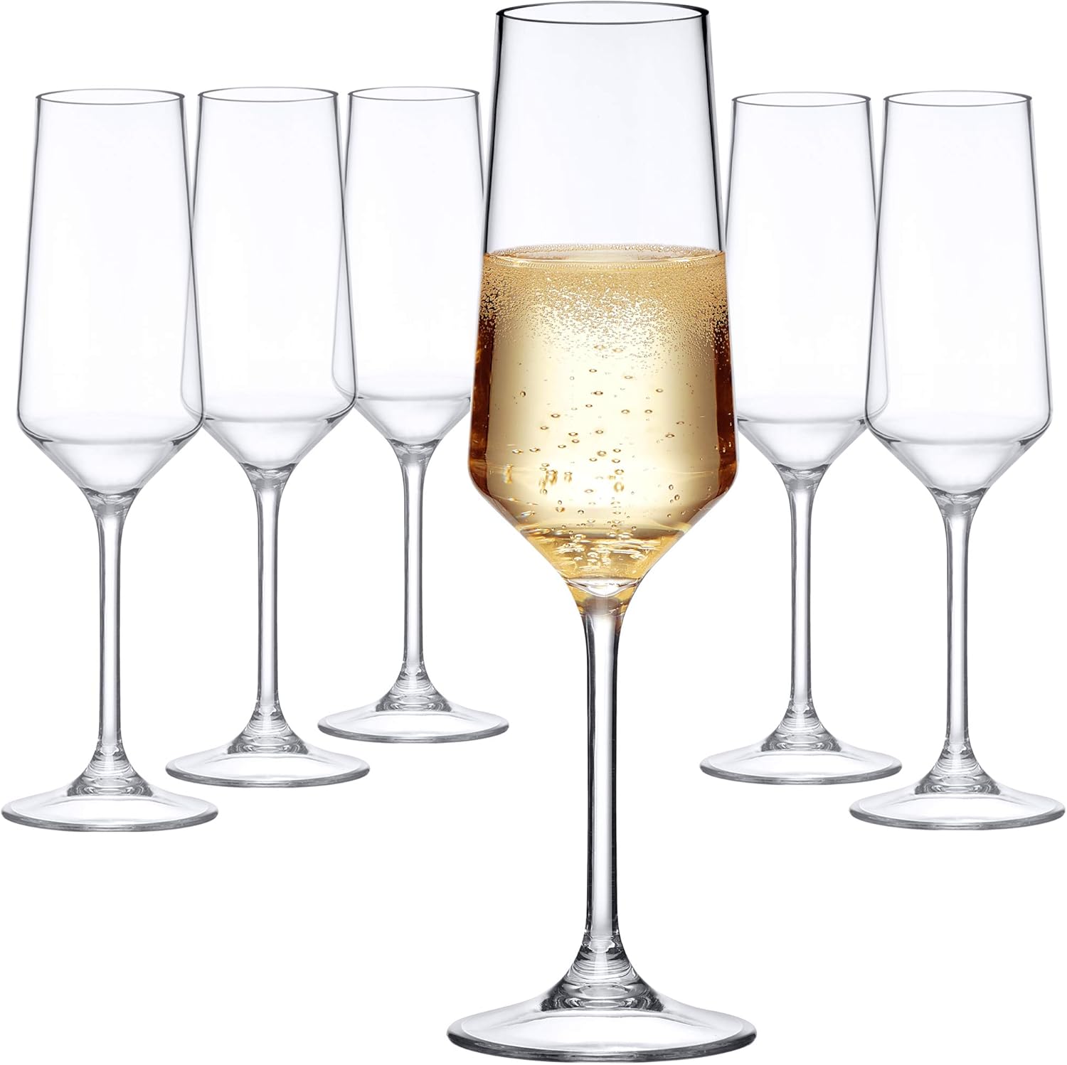 Unbreakable Tritan Champagne Flutes Set of 6 for Any Occasion