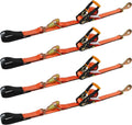 Heavy Duty 4 Pack Axle Tie Down Straps 2in x 114in - DOT Rated