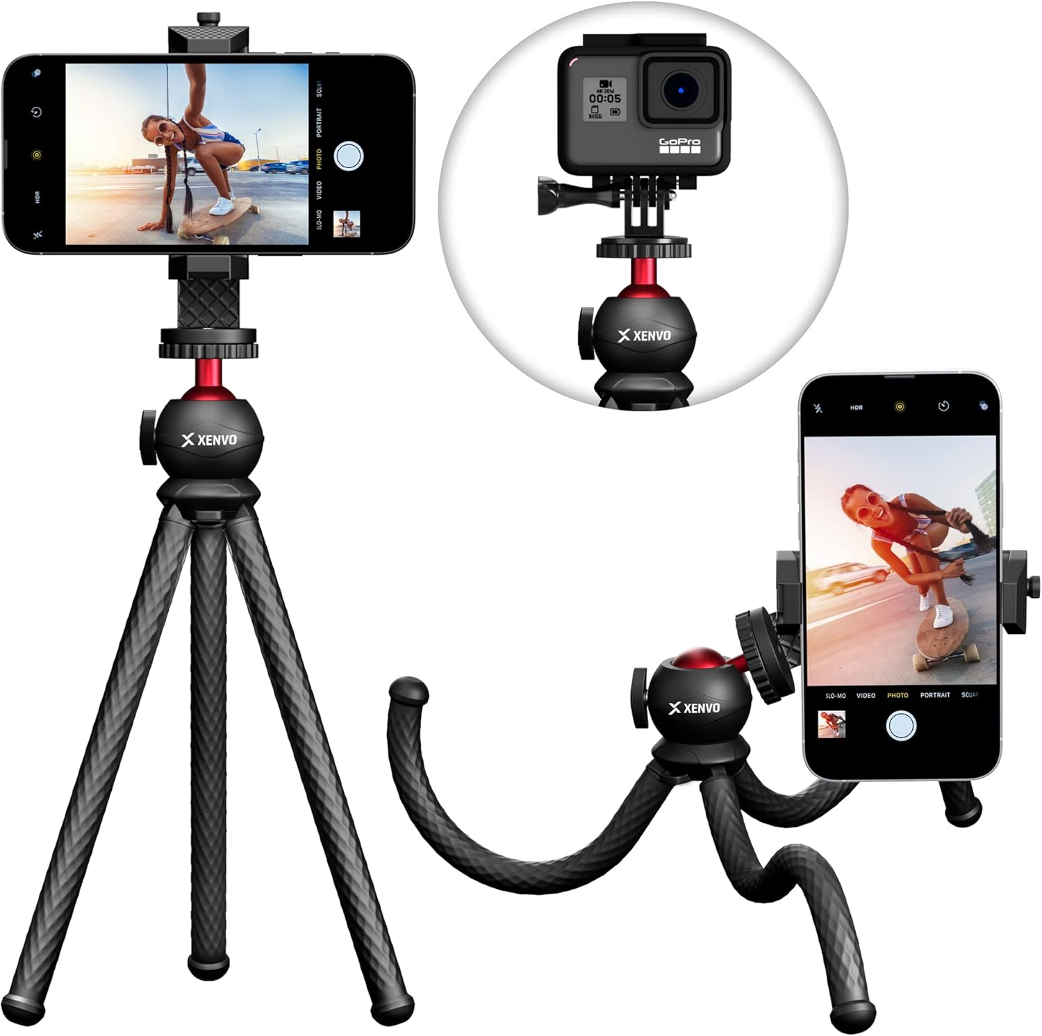 SquidGrip Flexible Cell Phone Tripod for iPhone and Android