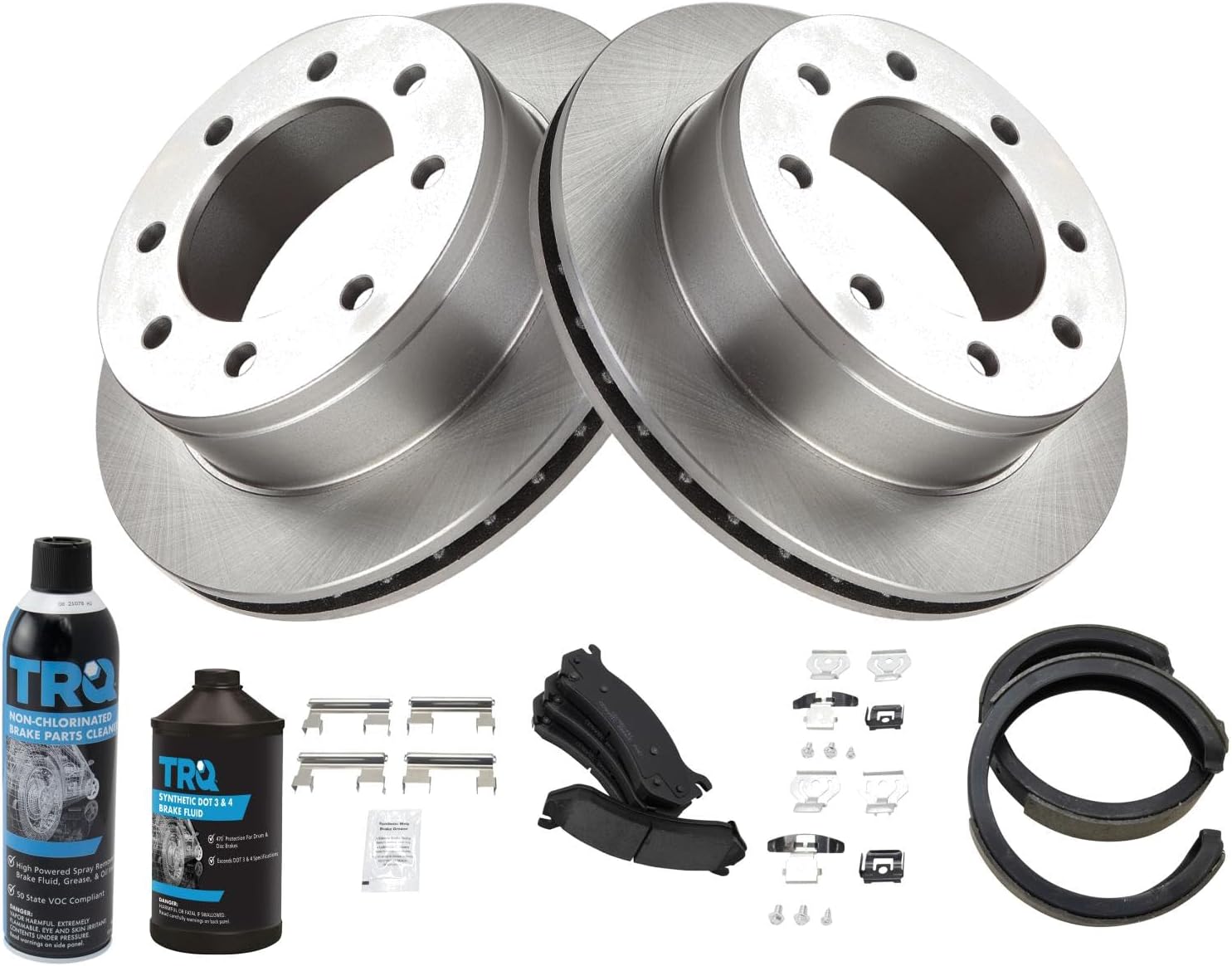 TRQ Rear Brake Pad & Rotor Kit for 2003-2005 Chevrolet Models