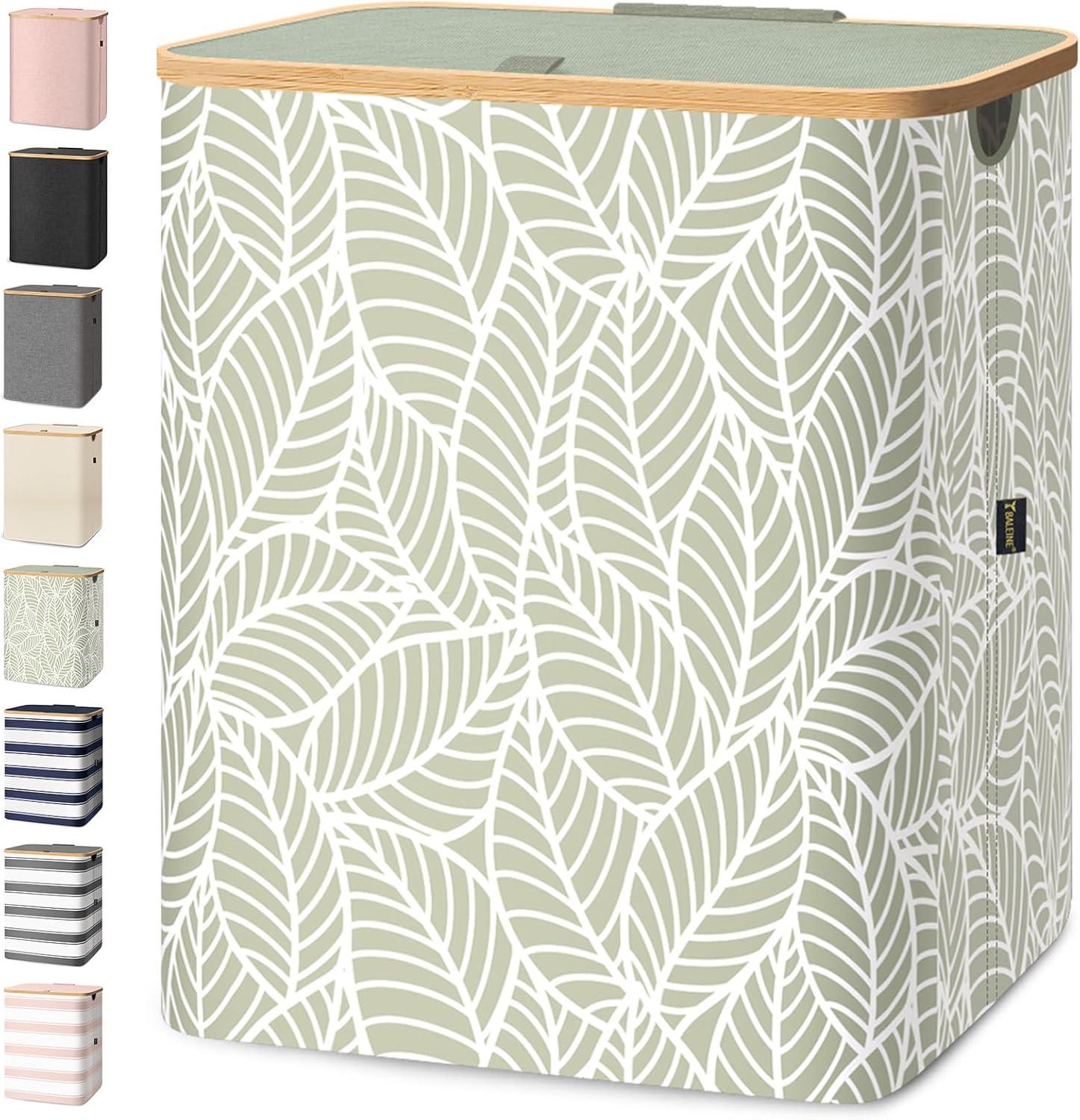 BALEINE Laundry Hamper with Lid: Elegant Tall Basket Design