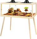 Bearded Dragon Tank with Tempered Glass and Lockable Door - Oak 48in