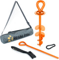 Dog Tie Out Stake for Large Dogs up to 210 lbs - Royal Orange