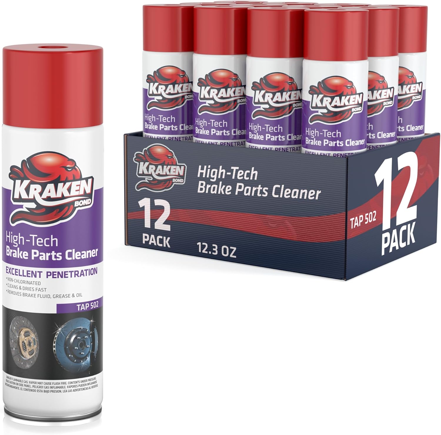 KRAKEN BOND Brake Parts Cleaner Spray for Effortless Cleaning