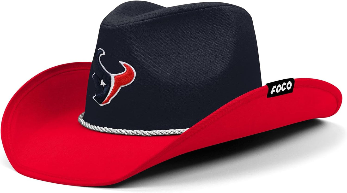 FOCO NFL Team Logo Two Tone Cowboy Hat for Ultimate Fans