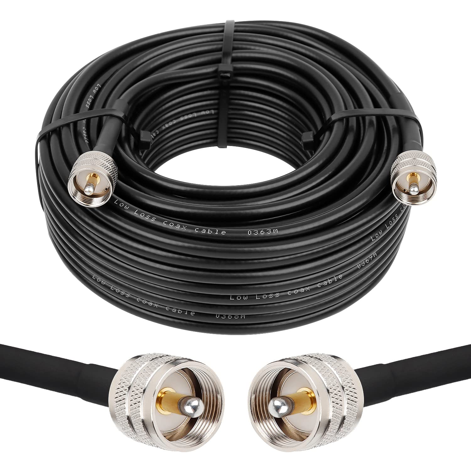RG8x Coaxial Cable 100ft for Low Loss CB Antenna Extension