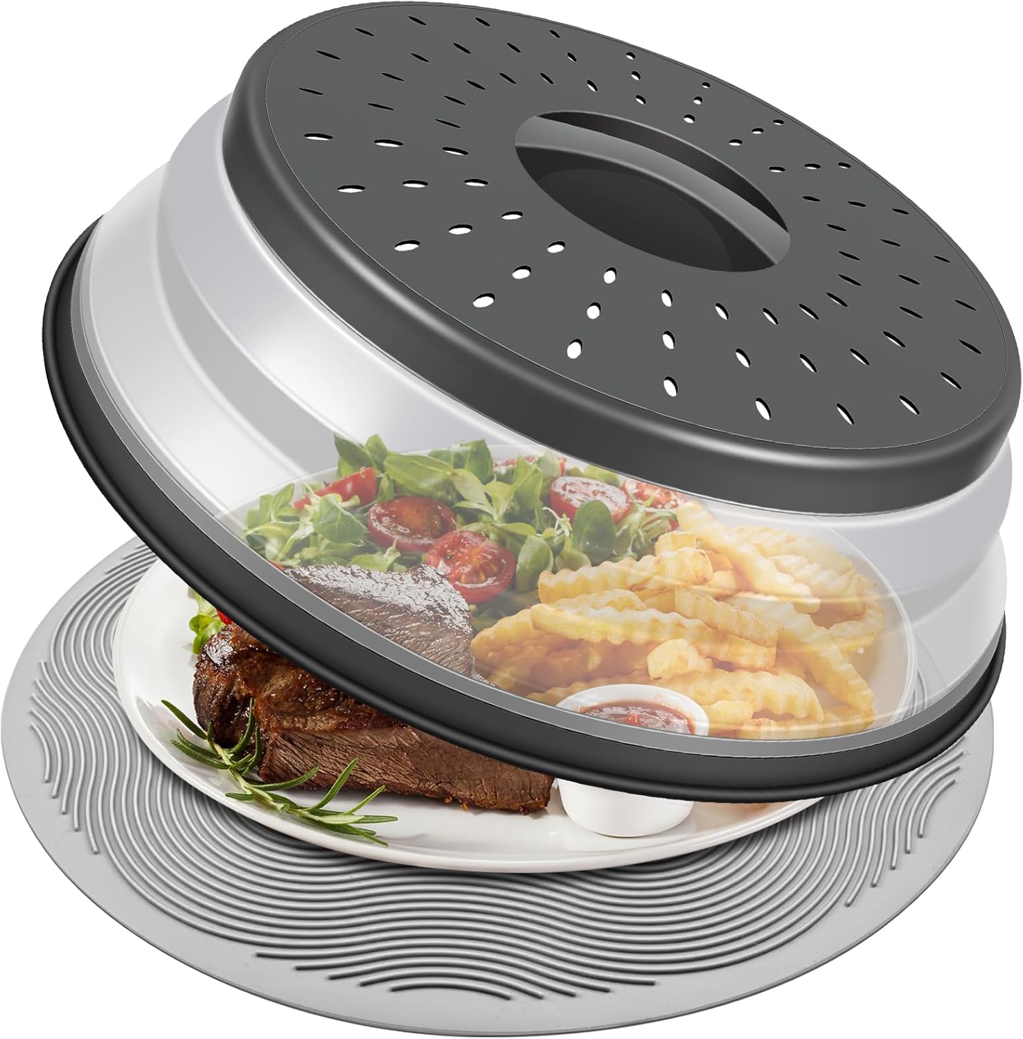 10 Inch Microwave Food Cover - Splatter Guard & More!