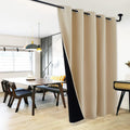 Thermal Insulated 100% Blackout Curtains for Patio Doors - Biscotti