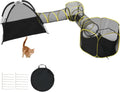 5-in-1 Portable Cat Tent with Tunnels & Houses - Outdoor/Indoor Fun!