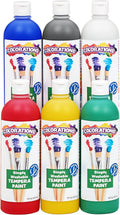 Colorations Washable Tempera Paint Set of 6 - Vibrant, Non Toxic