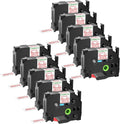 GREENCYCLE Compatible TZe-242 Red on White Laminated Label Tape
