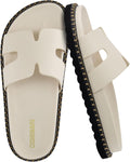 CUSHIONAIRE Crisp Womens Slide Sandal - Memory Foam Comfort Stitching