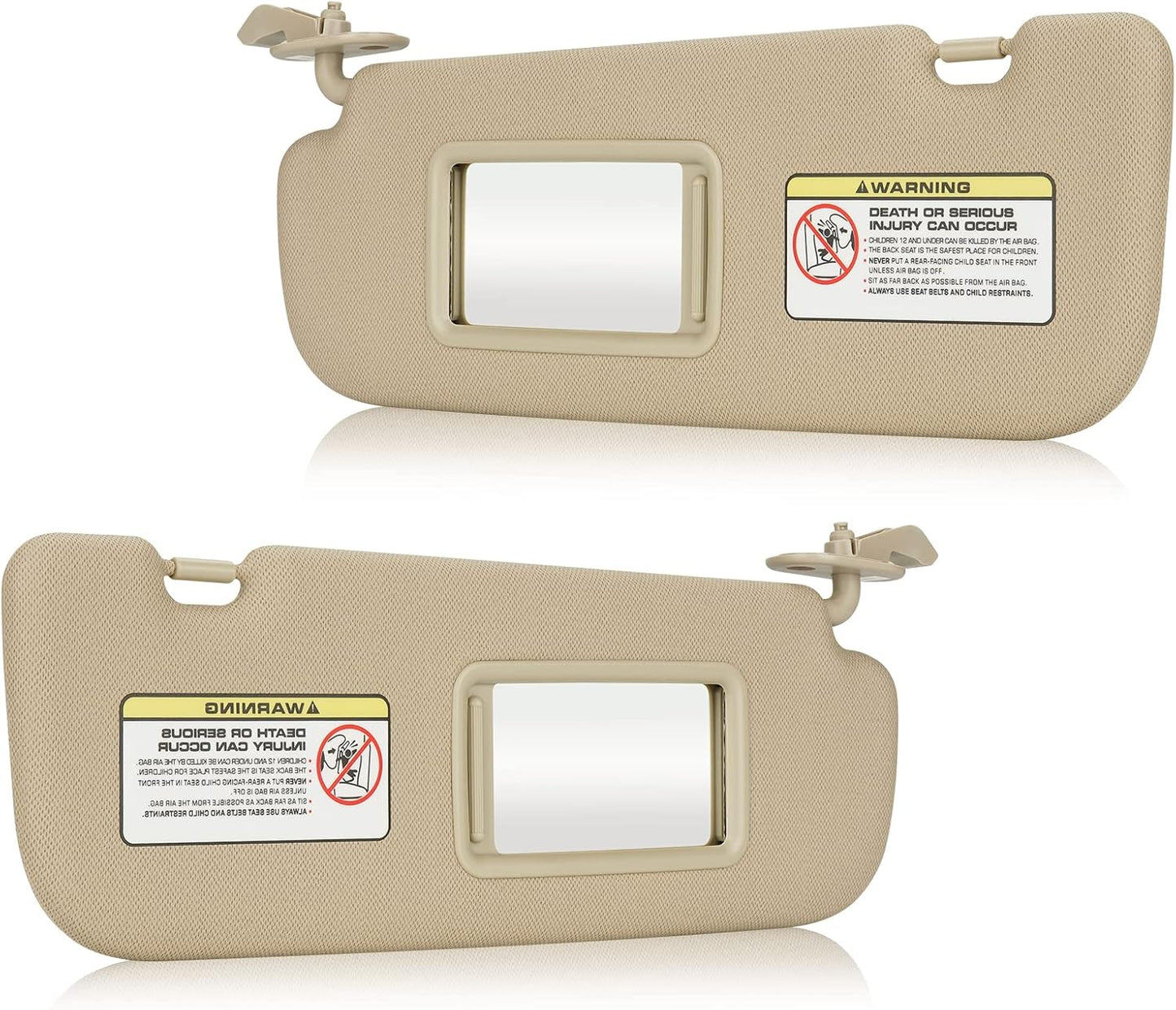Driver & Passenger Side Sun Visor for Hyundai Elantra 2011-2015