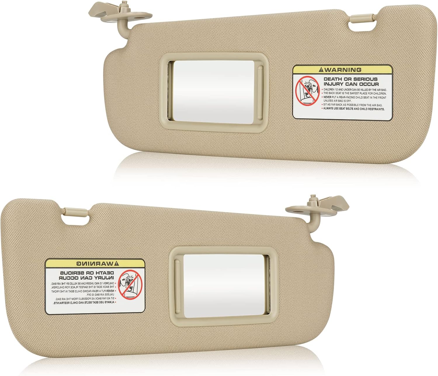 Driver & Passenger Side Sun Visor for Hyundai Elantra 2011-2015