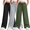 Teen Girls Sweatpants Wide Leg Drawstring Elastic Waist (Style ZDPG)