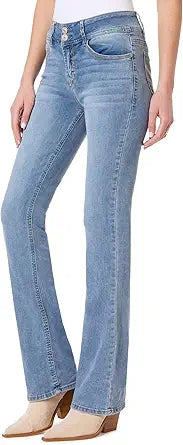 WallFlower Women's Luscious Curvy Bootcut Jeans for Every Body