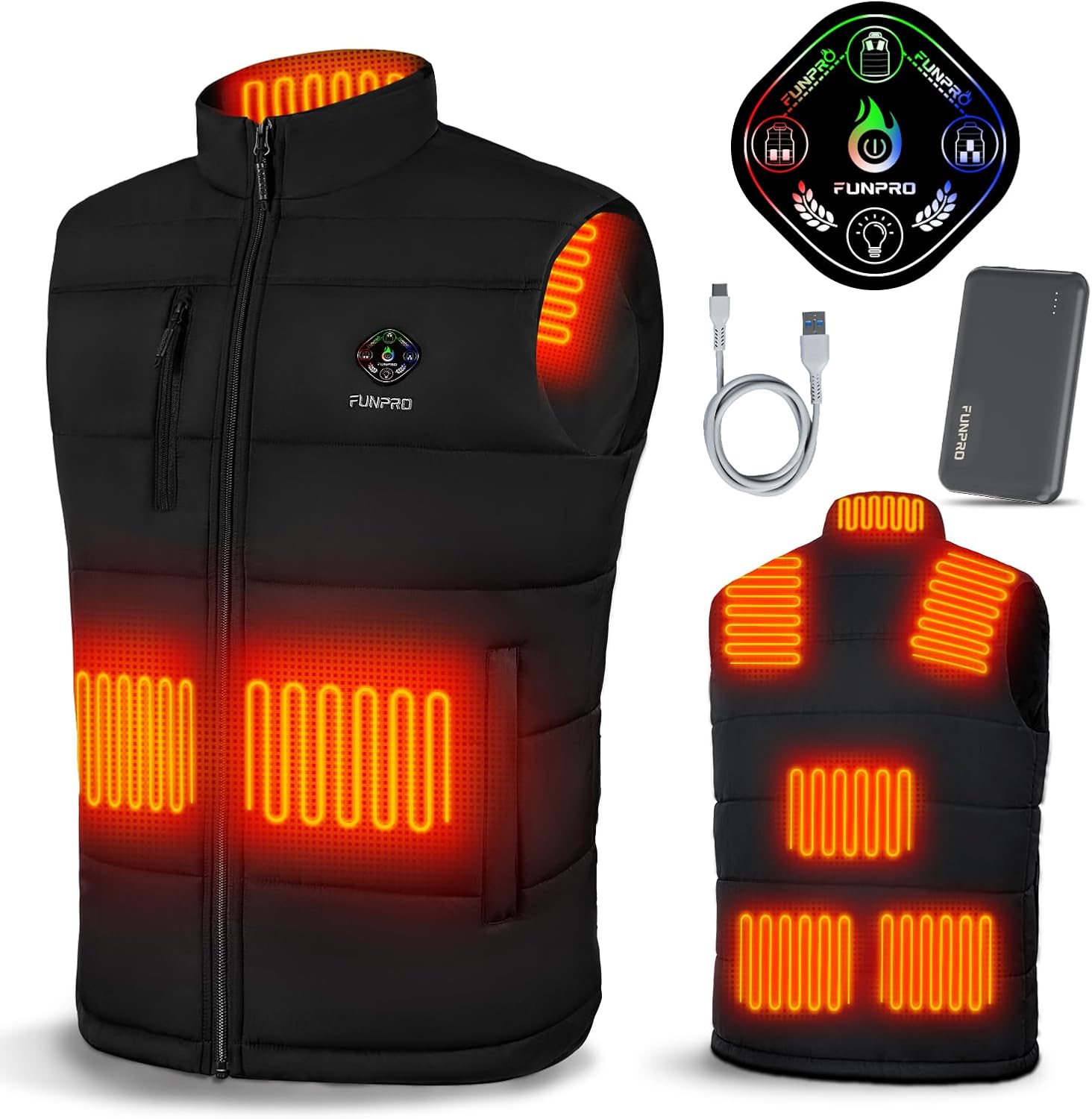 Heated Vest for Men and Women - Lightweight Electric Jacket