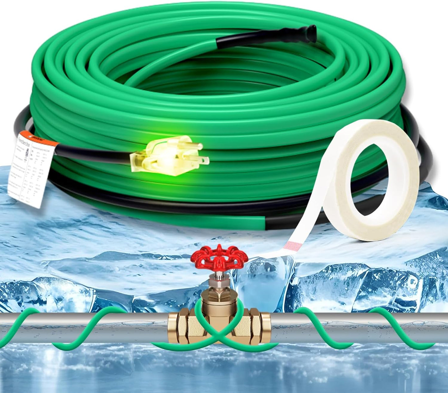 HEATIT Pipe Heat Cable for Water Pipe Freeze Protection 35FT