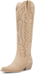 Women's Cowboy Boots with Stunning Floral Embroidery for Style