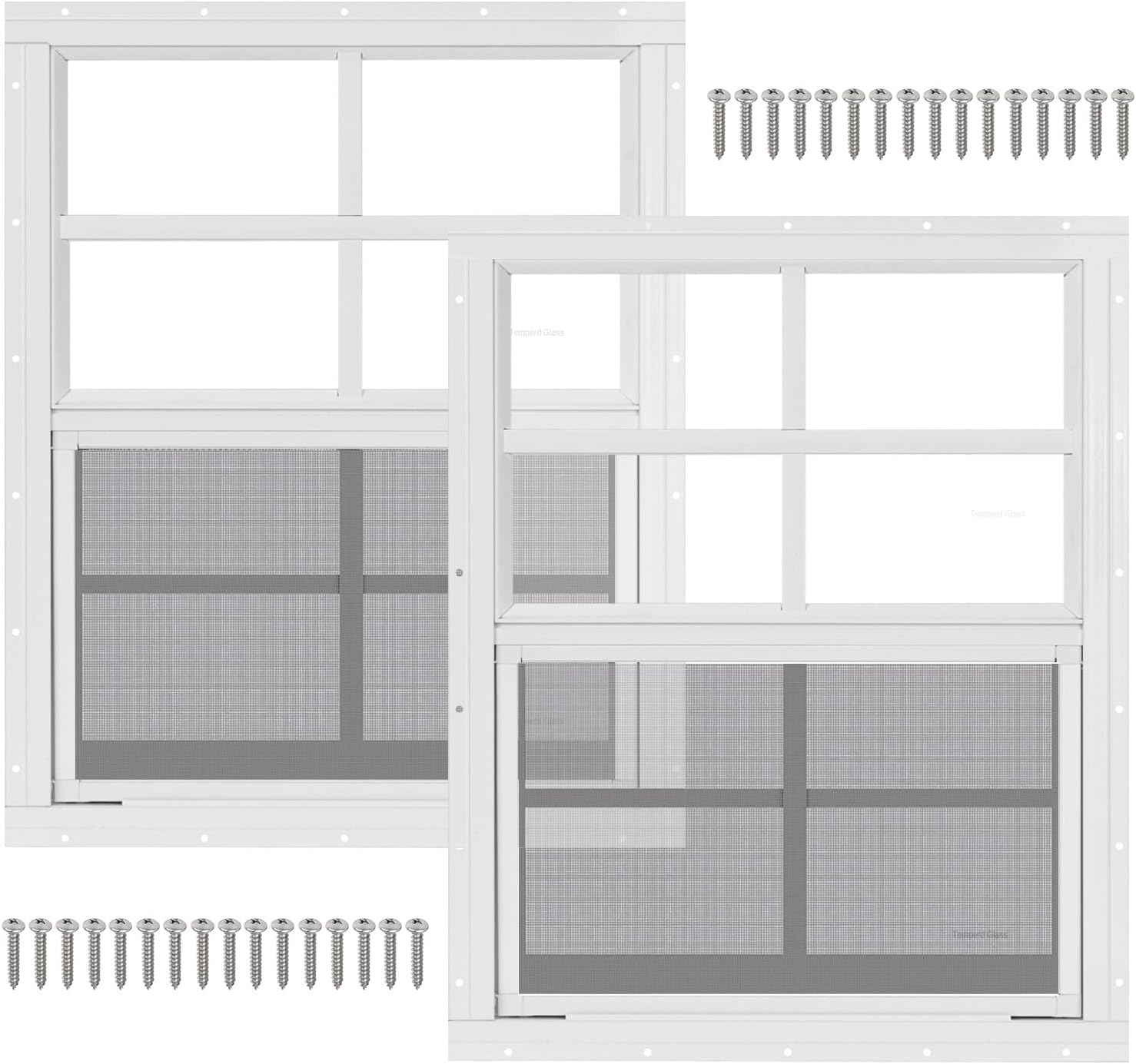 18 x 23 Shed Windows with Tempered Glass for Sheds and More