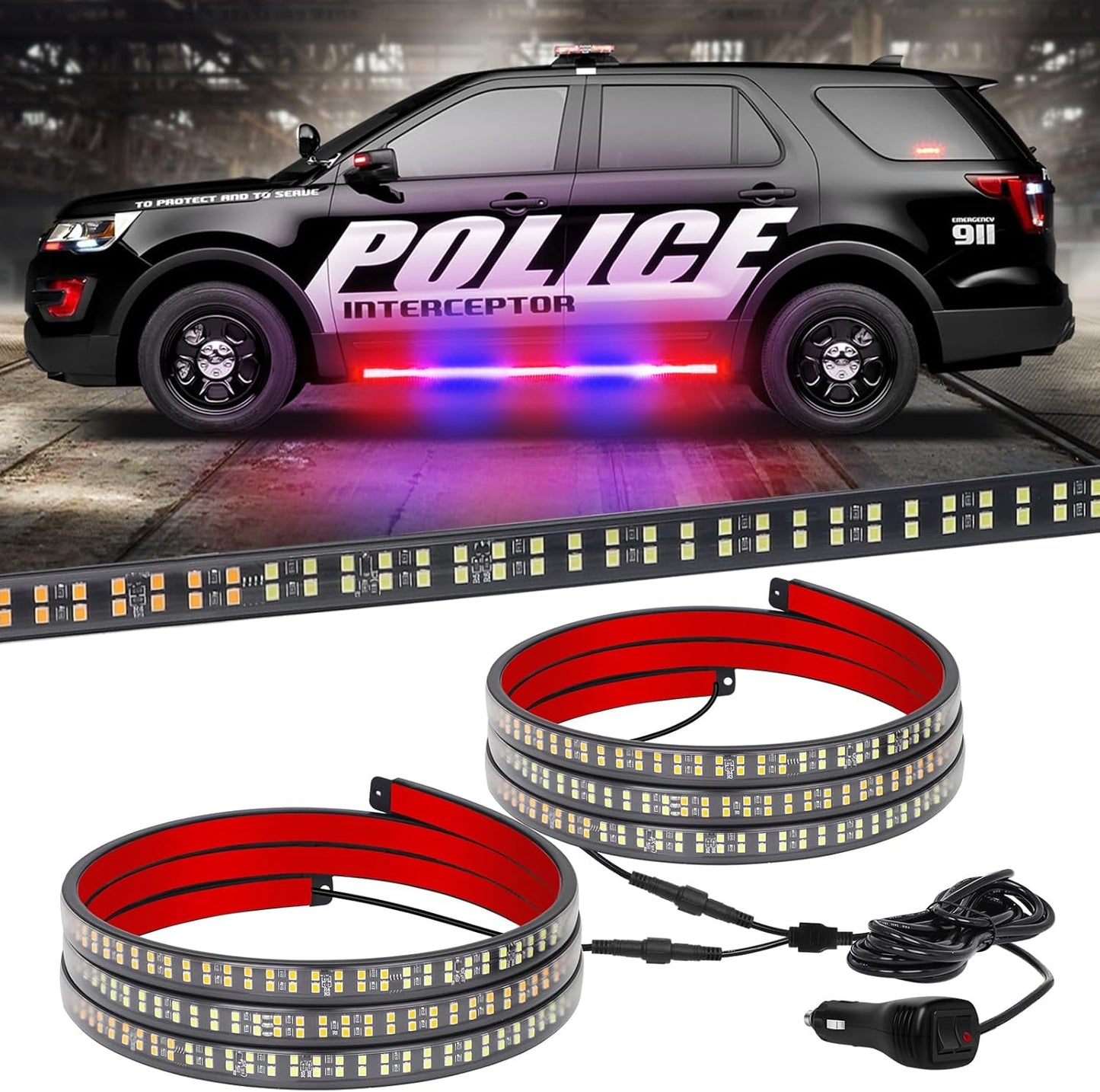 60 inch Police Lights Strip with 720 LEDs for Emergency Vehicles