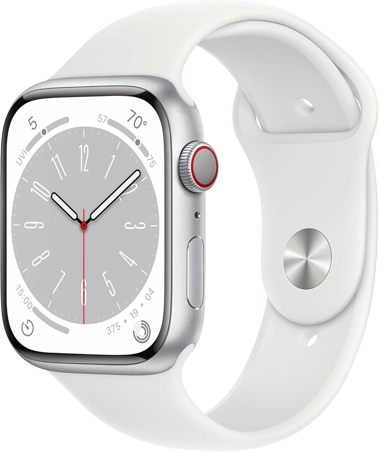 Apple Watch Series 8 GPS Cellular 45MM Silver Aluminum Case