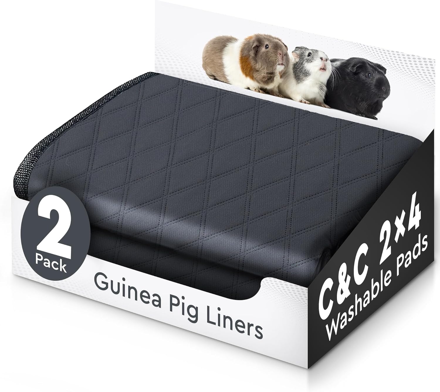 Washable Rabbit & Guinea Pig Cage Liners for C&C 2x4, 2 PCS