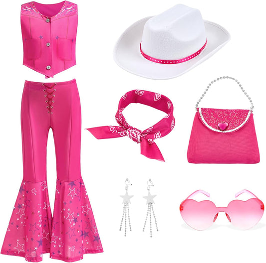 Cowgirl Costume for Girls - Disco Outfits for Dress Up Fun