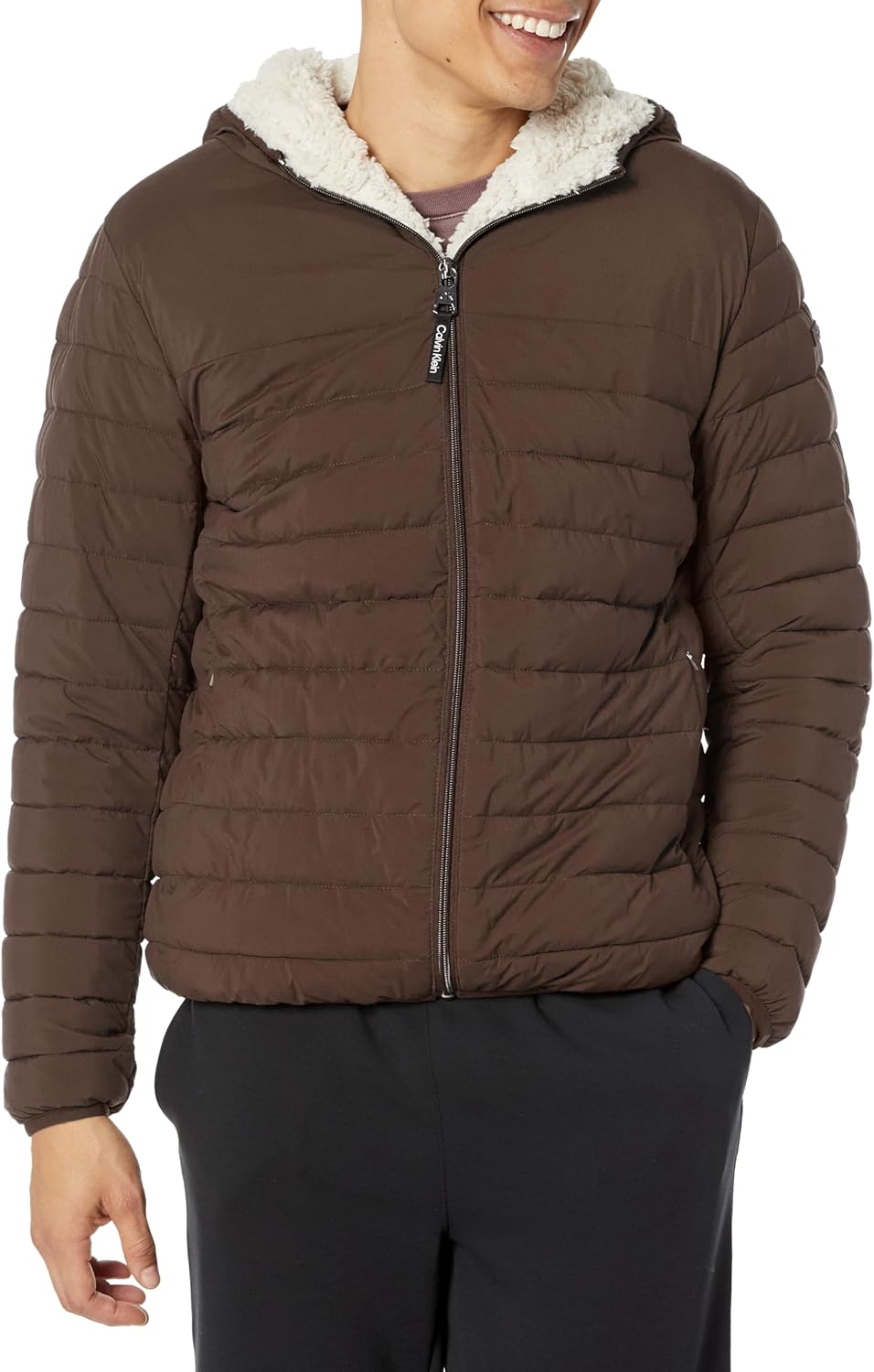 Calvin Klein Men's Lightweight Packable Down Jacket for Comfort