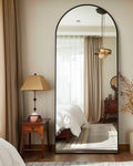 Full Length Mirror 64in x 21in Arched Floor Mirror - Full Body View