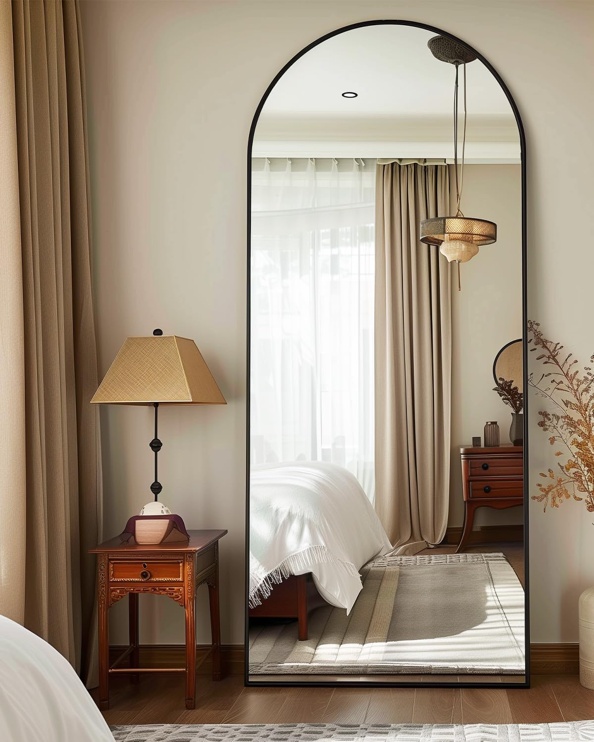 Full Length Mirror 64in Arched Floor Mirror for Any Room