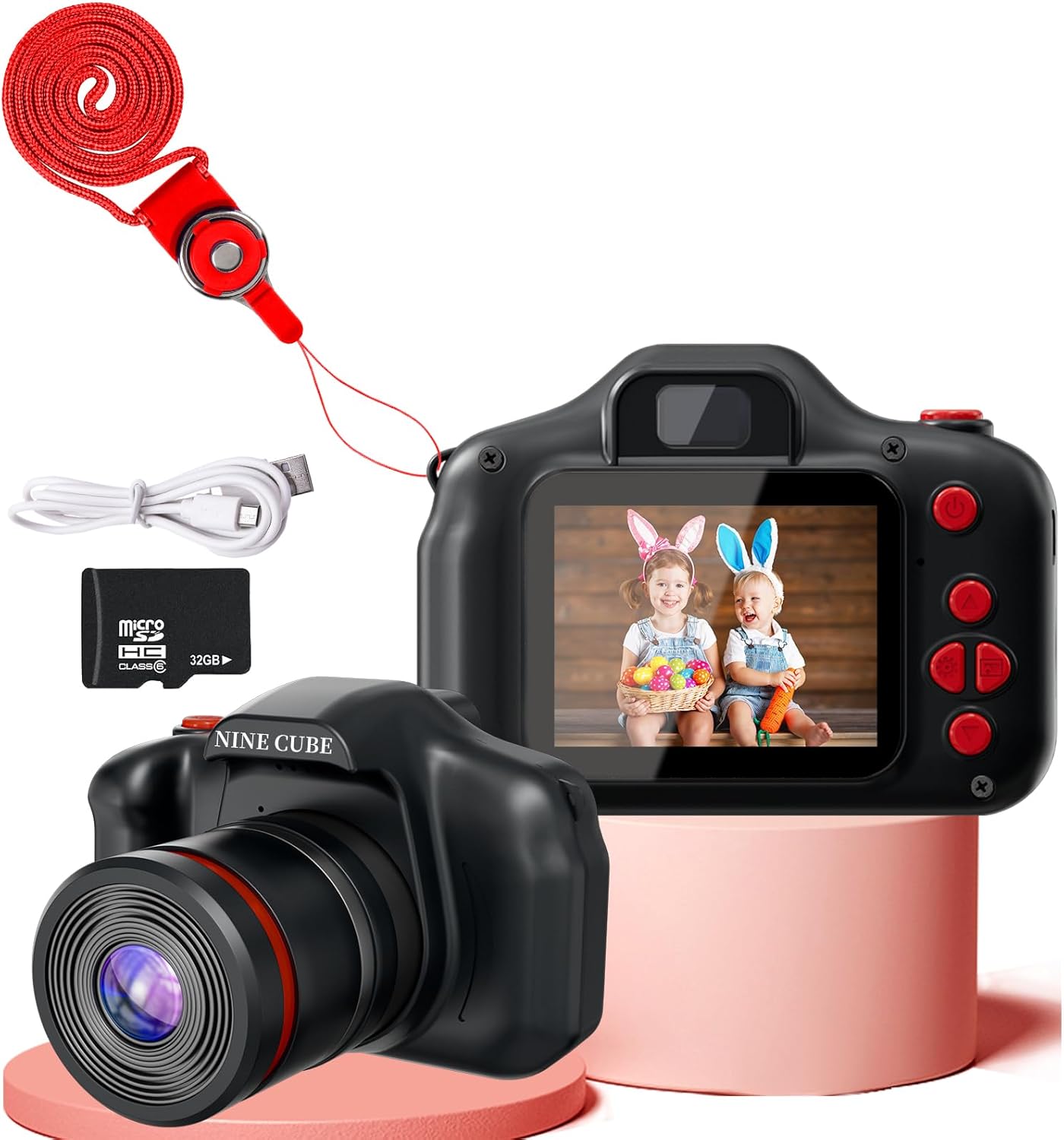 NINE CUBE Mini Kids Camera: Long Lens Fun for Toddlers Age 3-5!