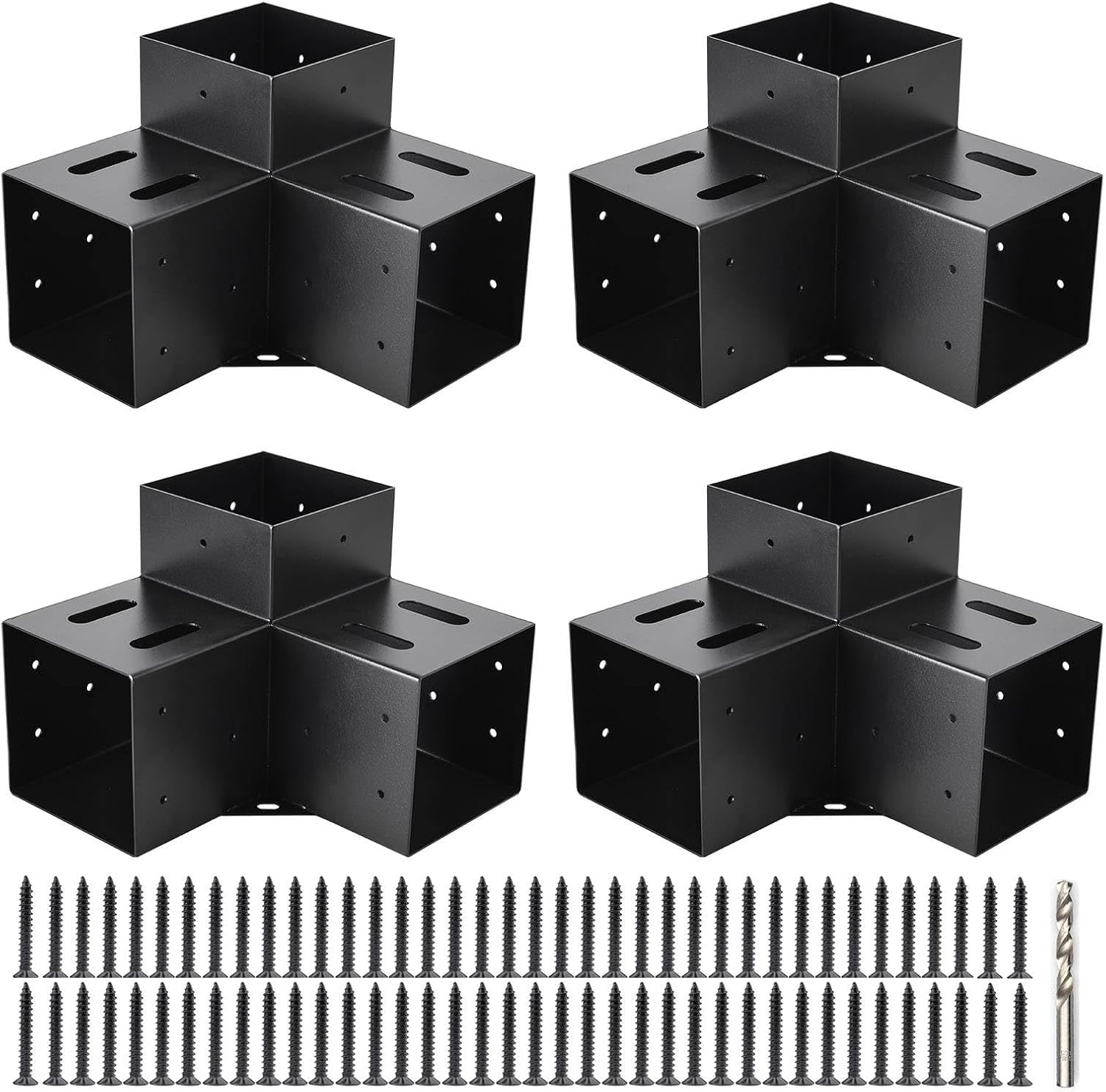 4x4 3-Way Pergola Brackets for DIY Outdoor Structures