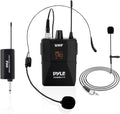 Pyle UHF Wireless Microphone System Kit - Portable Cordless Mic Set