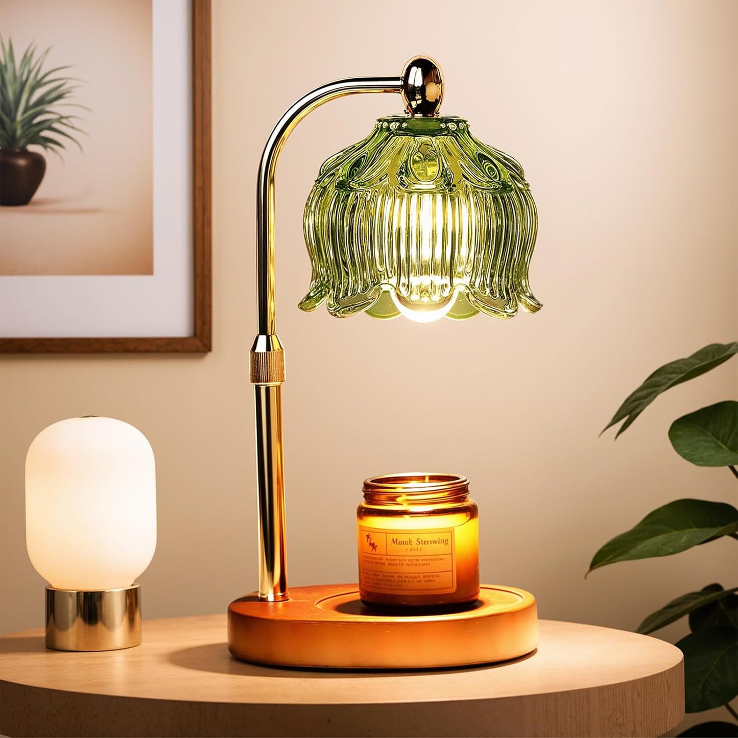 GEEZO Fragrance Candle Warmer Lamp with Timer and Dimming Features