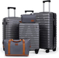Lightweight 5 Piece Luggage Set with Spinner Wheels for Easy Transport