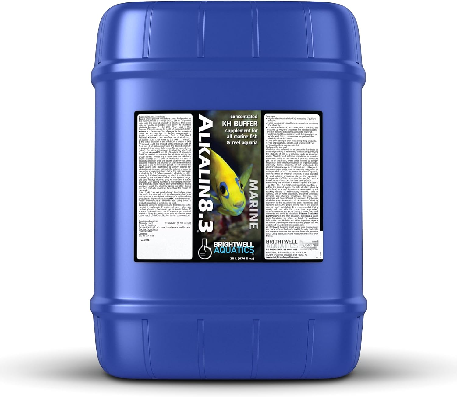 Alkalin8.3 Concentrated KH Buffer for Marine Fish Aquaria