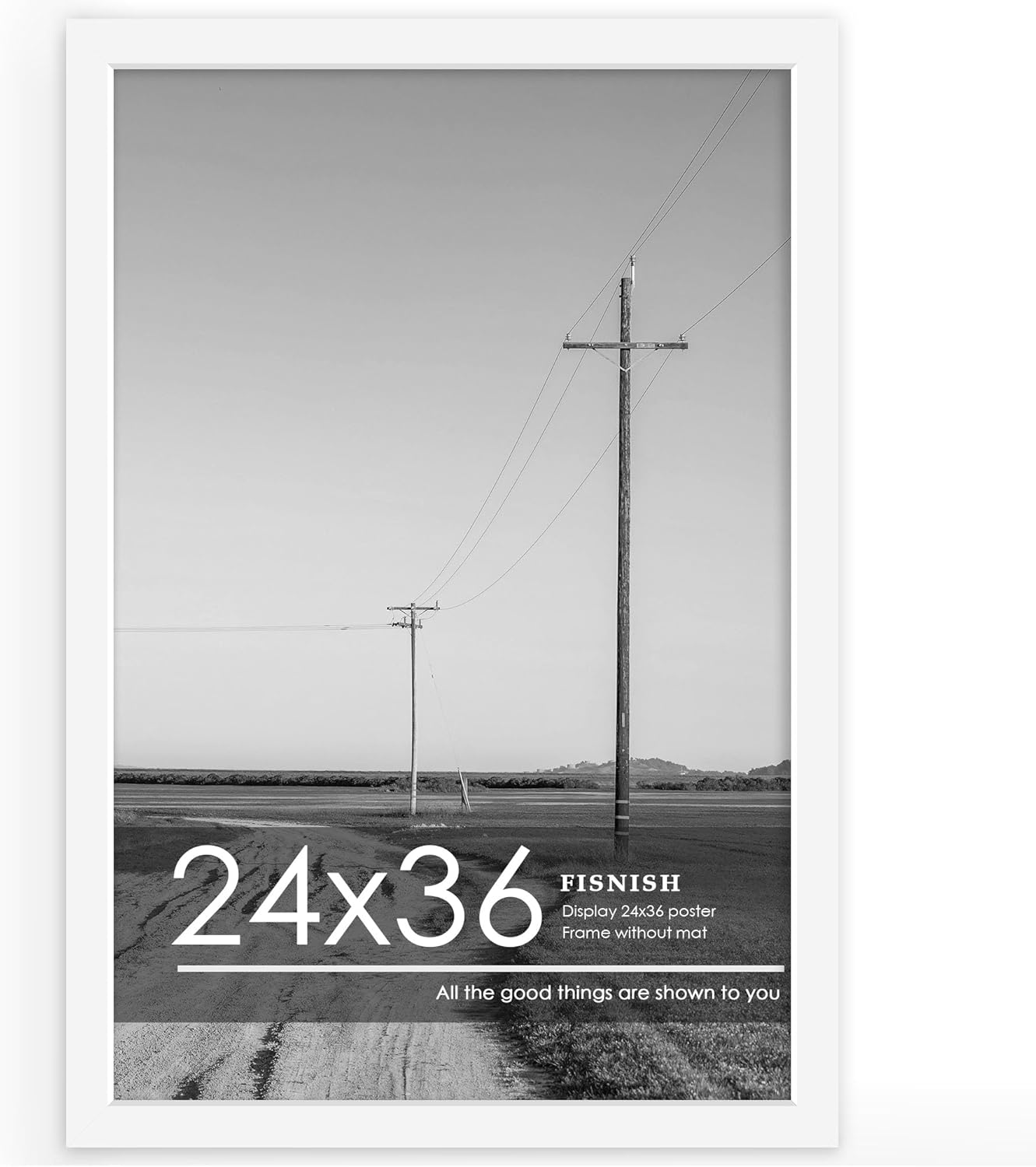 24x36 Poster Frame White for Horizontal or Vertical Display