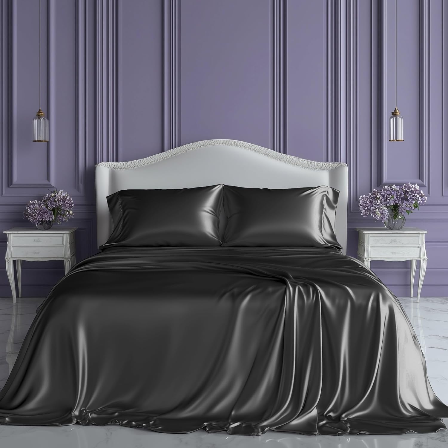 Satin Sheets Full Size Luxury Silky Bed Set for Ultimate Comfort