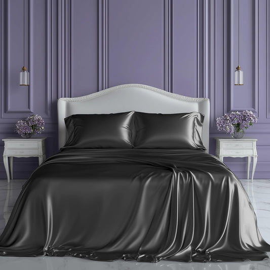Satin Sheets Full Size Luxury Silky Bed Set for Ultimate Comfort